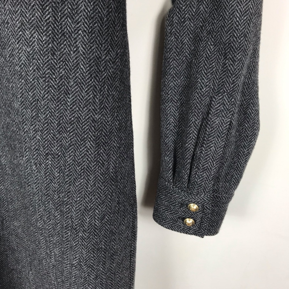 J. Crew Herringbone Wool Shirt Dress - Picture 7 of 8